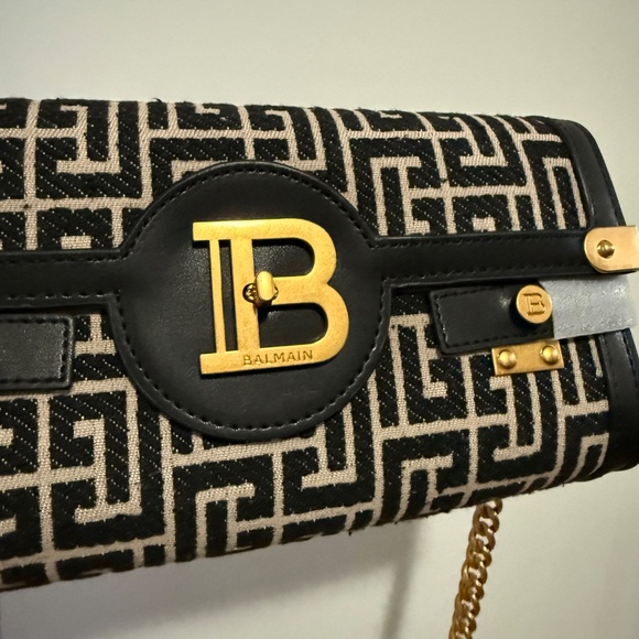Balmain B Buzz Jacquard bag on chain - Picture 4 of 14